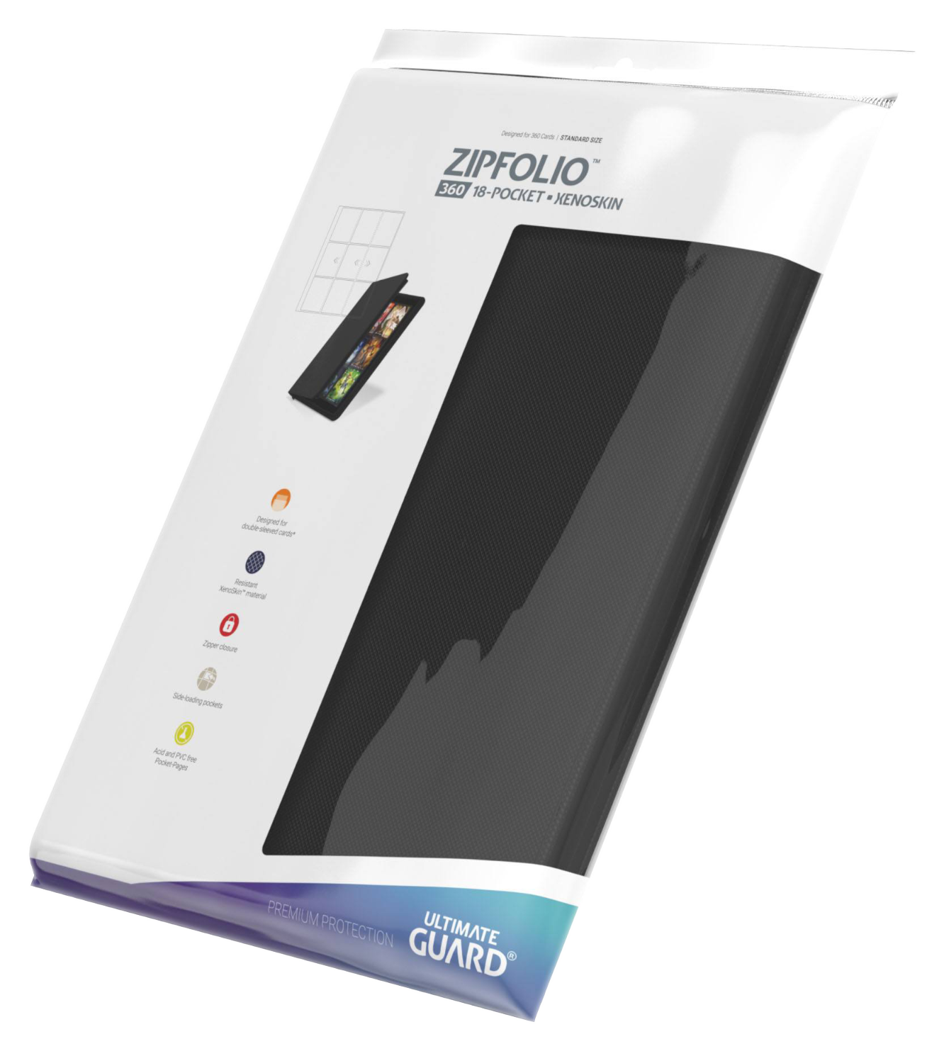 Ultimate Guard Zipfolio 360 - 18-Pocket XenoSkin Schwarz