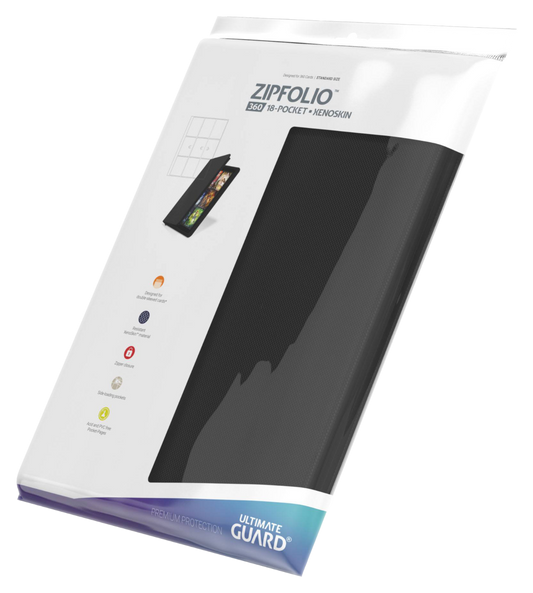 Ultimate Guard Zipfolio 360 - 18-Pocket XenoSkin Schwarz